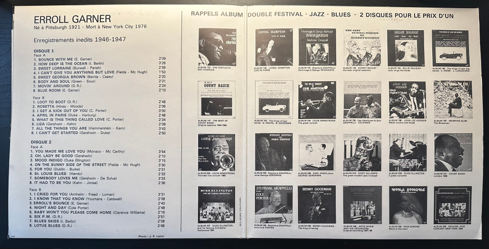 Erroll Garner - Inedits 1946-1947 2LP (Франция)