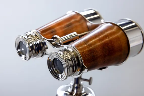 Бинокль декоративный серебро
