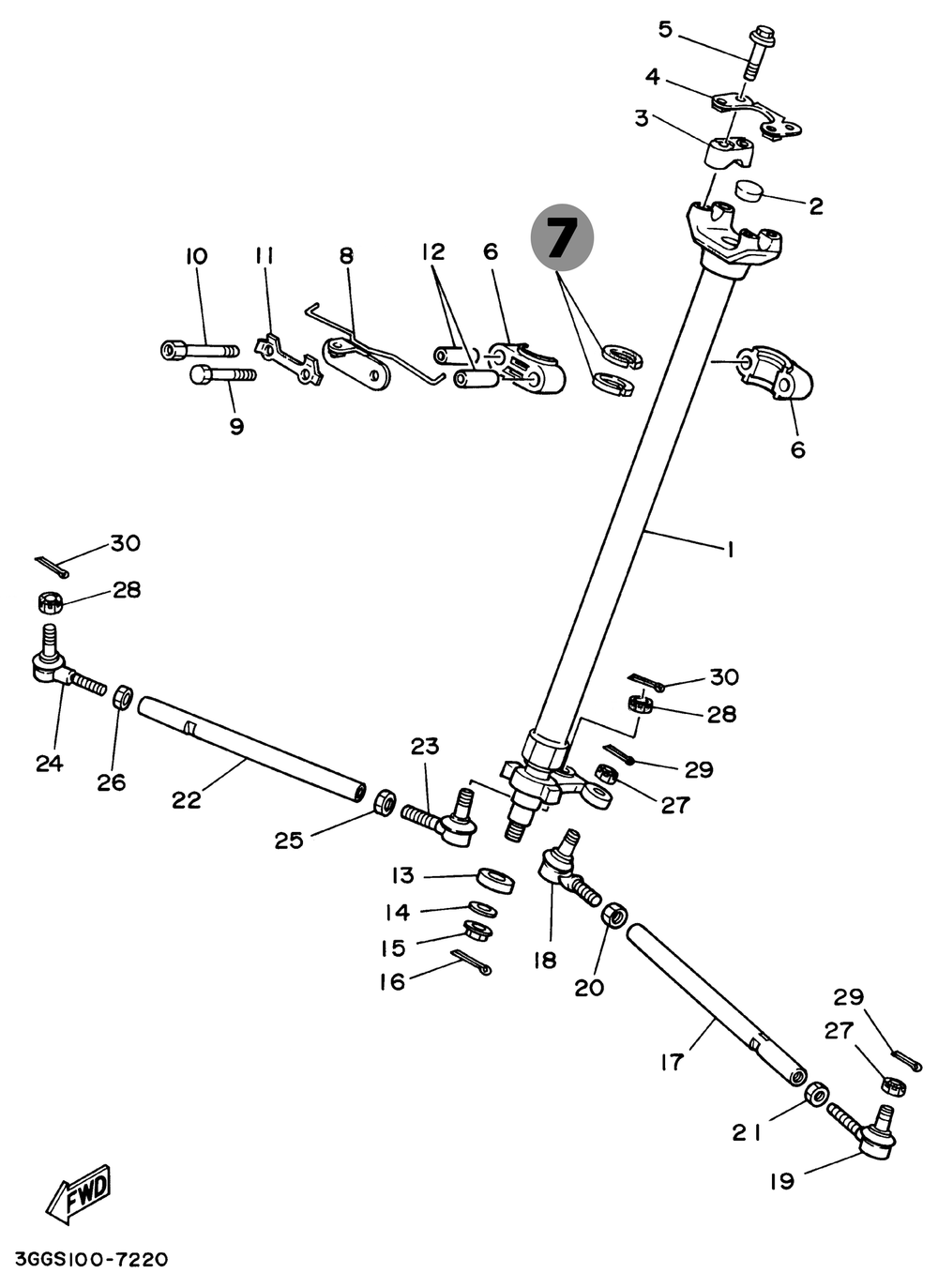Сальник рулевой колонки G660 для квадроциклов Yamaha 931123101100