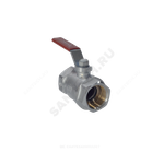 Кран шаровой латунь хром R250D Ду 25 Ру42 ВР рычаг красный Giacomini R250X005