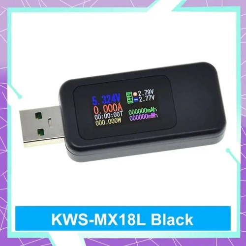 Многофункциональный USB-тестер10-in-1 (KWS-MX18L) с поддержкой QC2.0-QC3.0, Черный