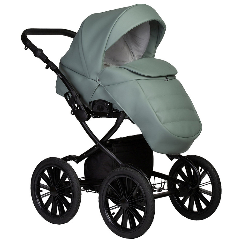 Детская коляска Indigo Mio Eco Plus 14 2 в 1 03 шалфей кожа