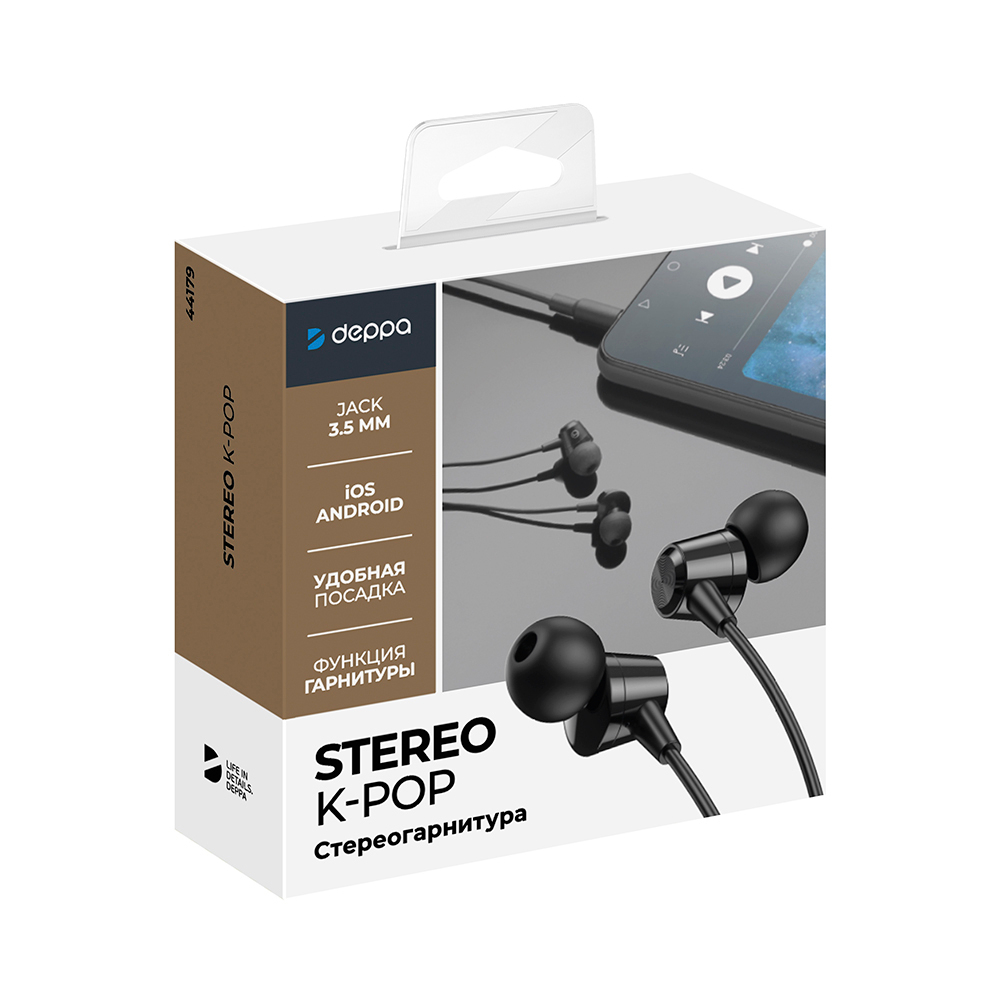 Наушники проводные игровые с микрофоном Stereo K-Pop 3,5 Jack , черный