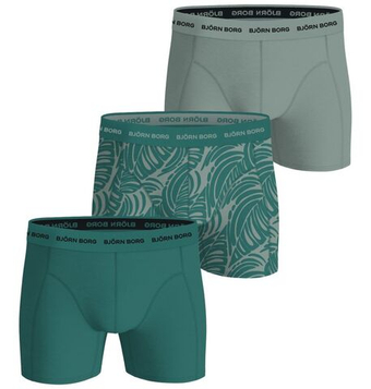 Мужские спортивные боксеры Björn Borg Cotton Stretch 3P - green/print/green