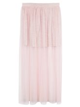 Нежно-розовая юбка в пол (макси) REMIX