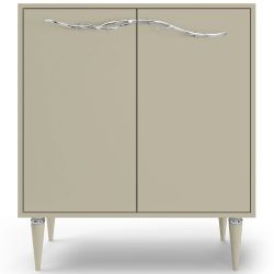 Комод Арт Колор matte Классик Сильвер с 2 полками Серый шелк матовый