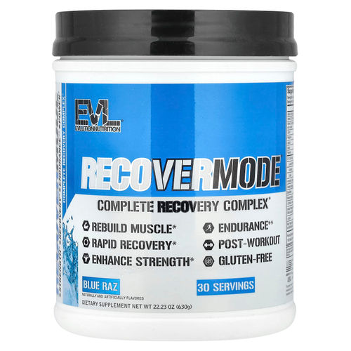 EVLution Nutrition, RECOVERMODE, комплексное восстановление, синяя ветвь, 630 г (22,23 унции)