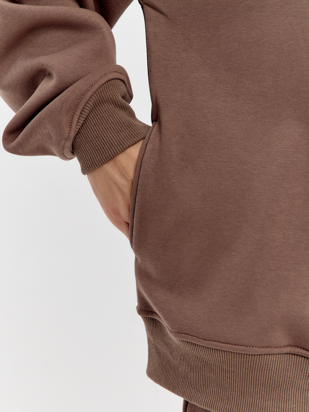 Коричневая утепленная толстовка Otto