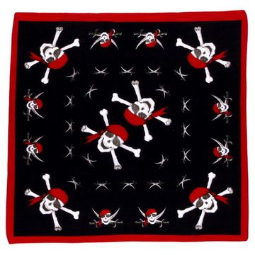 Бандана Весёлый роджер в красной бандане