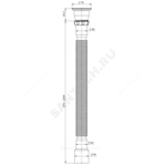 Сифон для умывальника гофрированный 1 1/2"x40/50 L=370-1200мм выпуск с пластиковой решёткой Unicorn D230Р