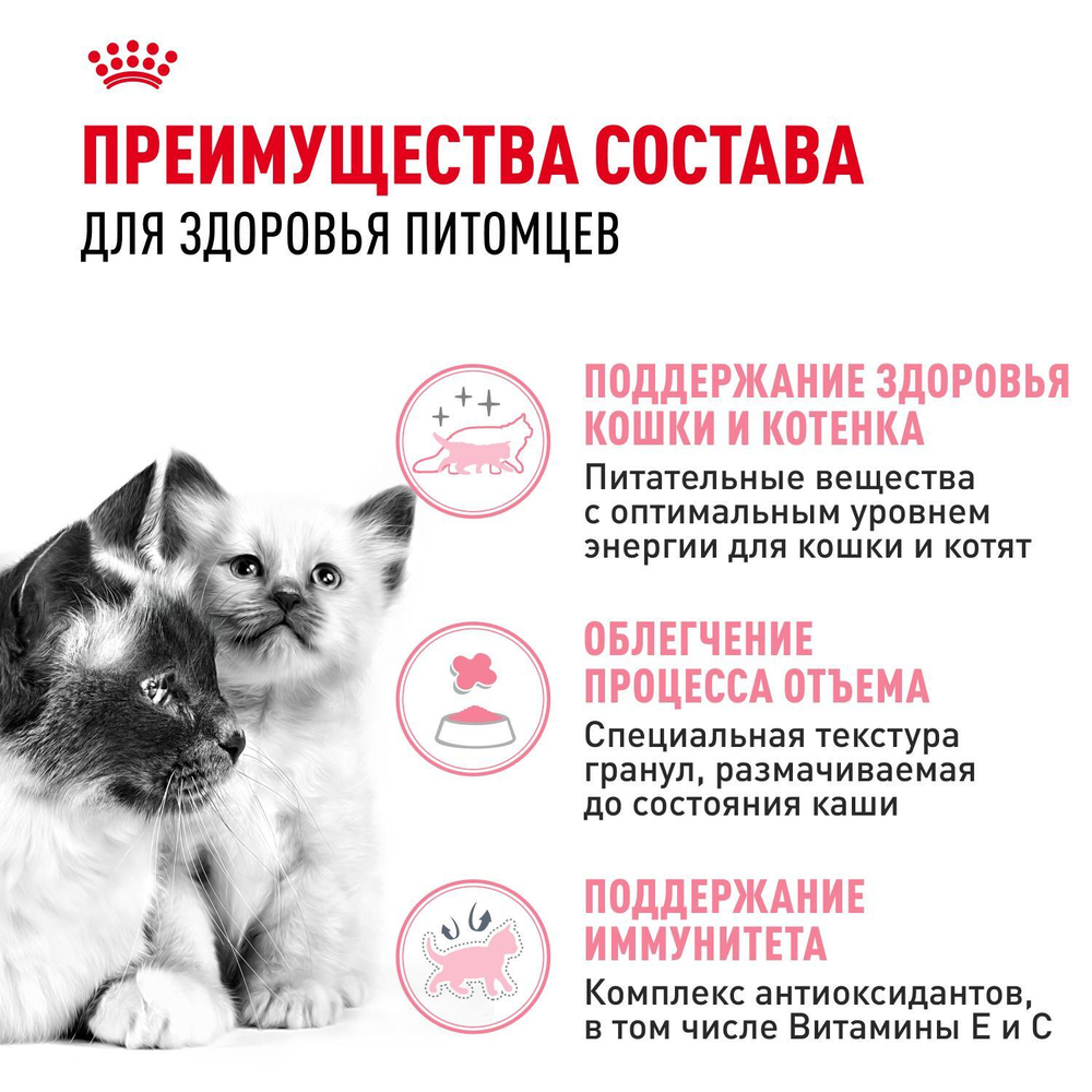 Royal Canin Mother&Babycat Корм для котят беременных и кормящих кошек сухой 2 кг