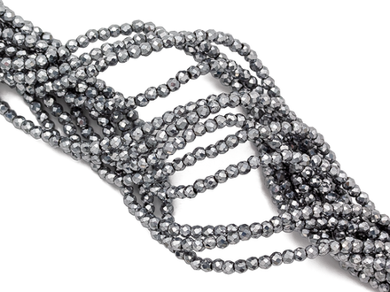 Нить бусин из гематита 2,4мм, огранка