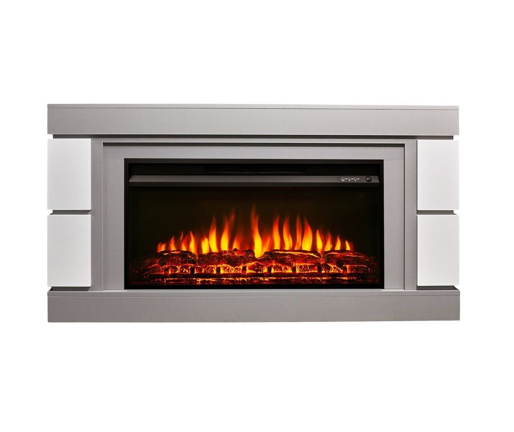 ДЭНВЕР R F36/JF36 GR-LCB715/WT-LCB510 СЕРЫЙ КАМЕНЬ/БЕЛЫЙ + FLASH-S 36 (VF36) Электрокамин