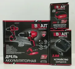 Аккумуляторный шуруповерт "BRAIT" BCD20SUMBL-1 + АКБ 4 Ач и ЗУ