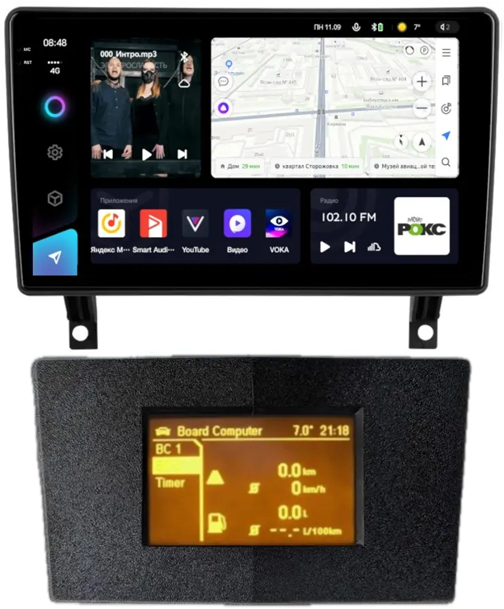 Магнитола для Opel Antara 2006-2015 (перенос БК вниз, черная) - Teyes CC3-2K QLed Android 10, ТОП процессор, SIM-слот, CarPlay