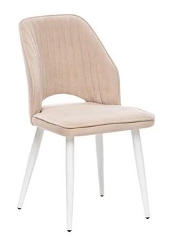 Стул Leset Арман Каркас Белый, велюр Бежевый