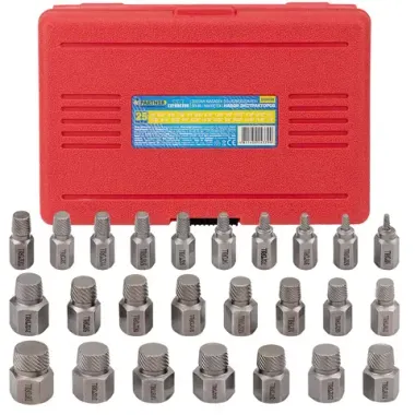 Головки-экстракторы для извлечения поврежденных болтов/гаек, набор 25пр. Partner PA-630025B