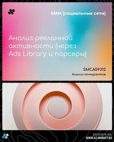 Анализ рекламной активности (через Ads Library и парсеры)