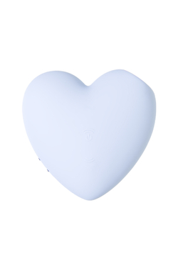Вакуум-волновой стимулятор клитора с вибрацией Satisfyer Cutie Heart, силикон, голубой, 7,7 см