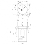 Раковина отдельностоящая прозрачная ABBER Kristall AT2701Saphir-H синяя