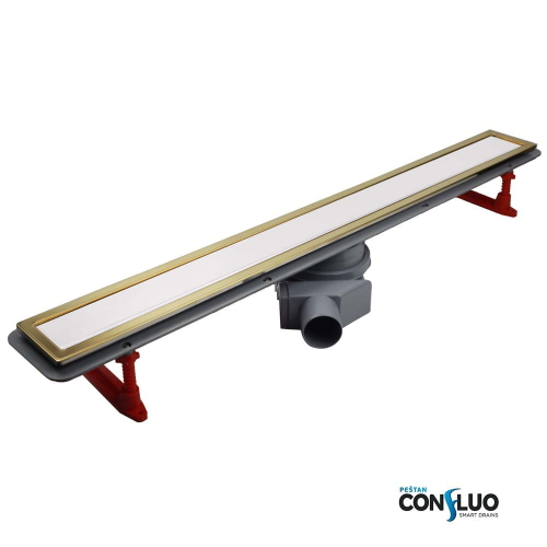 Душевой лоток Pestan Confluo Premium Line 300 White Glass Gold