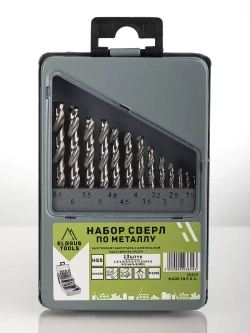 Набор сверл по металлу 1,5-6,5 мм - 13 шт Р6М5 DIN338