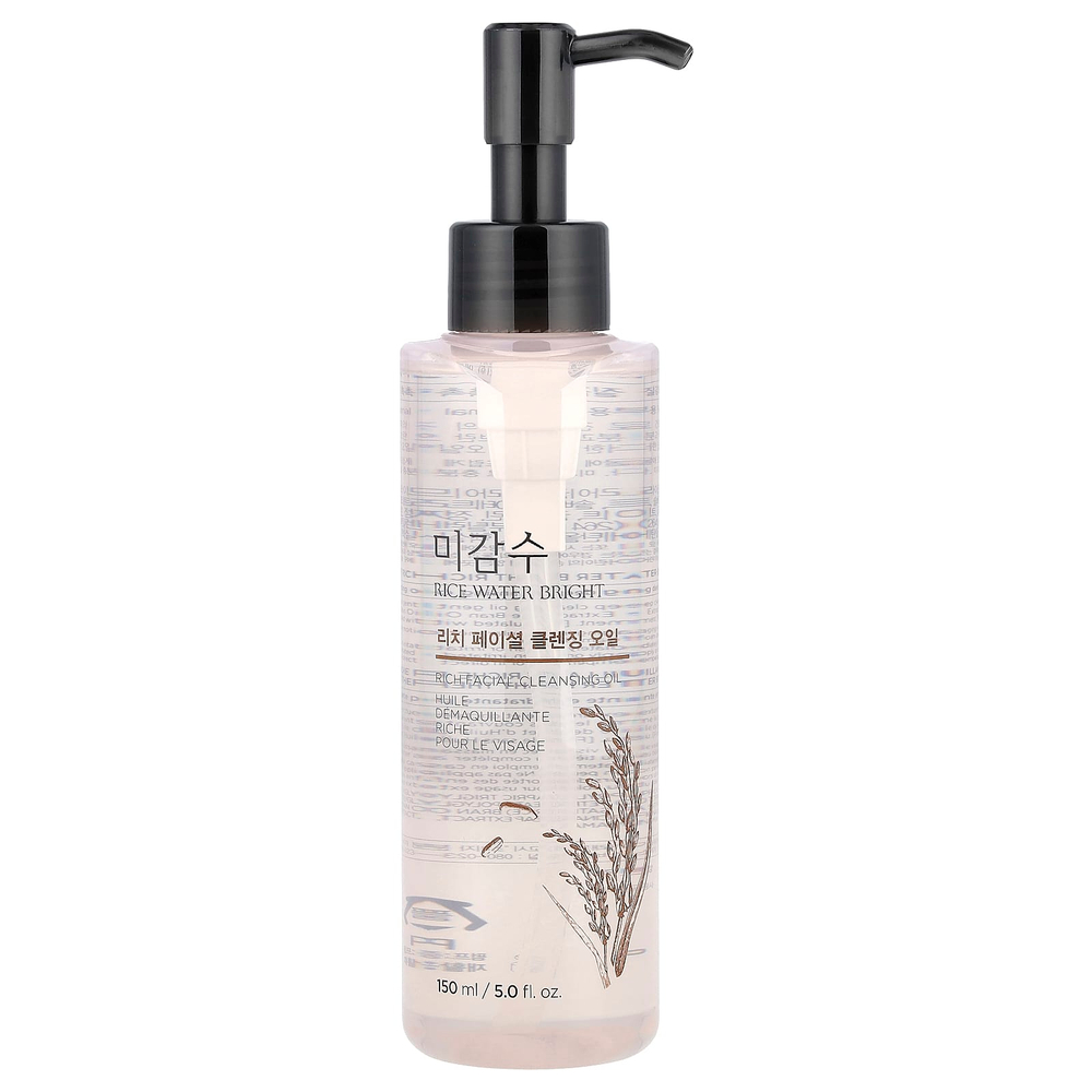 The Face Shop, рисовая вода, насыщенное очищающее масло для лица, для нормальной и сухой кожи, 150 мл (5 жидк. унций)