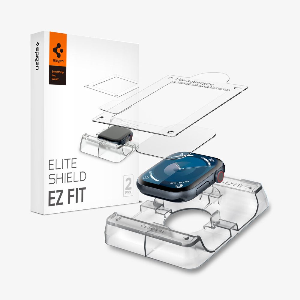 Стекло Spigen Elite Shield ”EZ FIT” 2-PACK APPLE WATCH 10 (46 MM) - CLEAR
