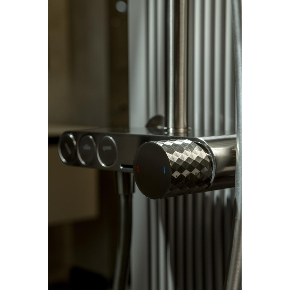 Смеситель для ванны с душем Boheme Stick 123-NB Nikel Brush DIAMOND