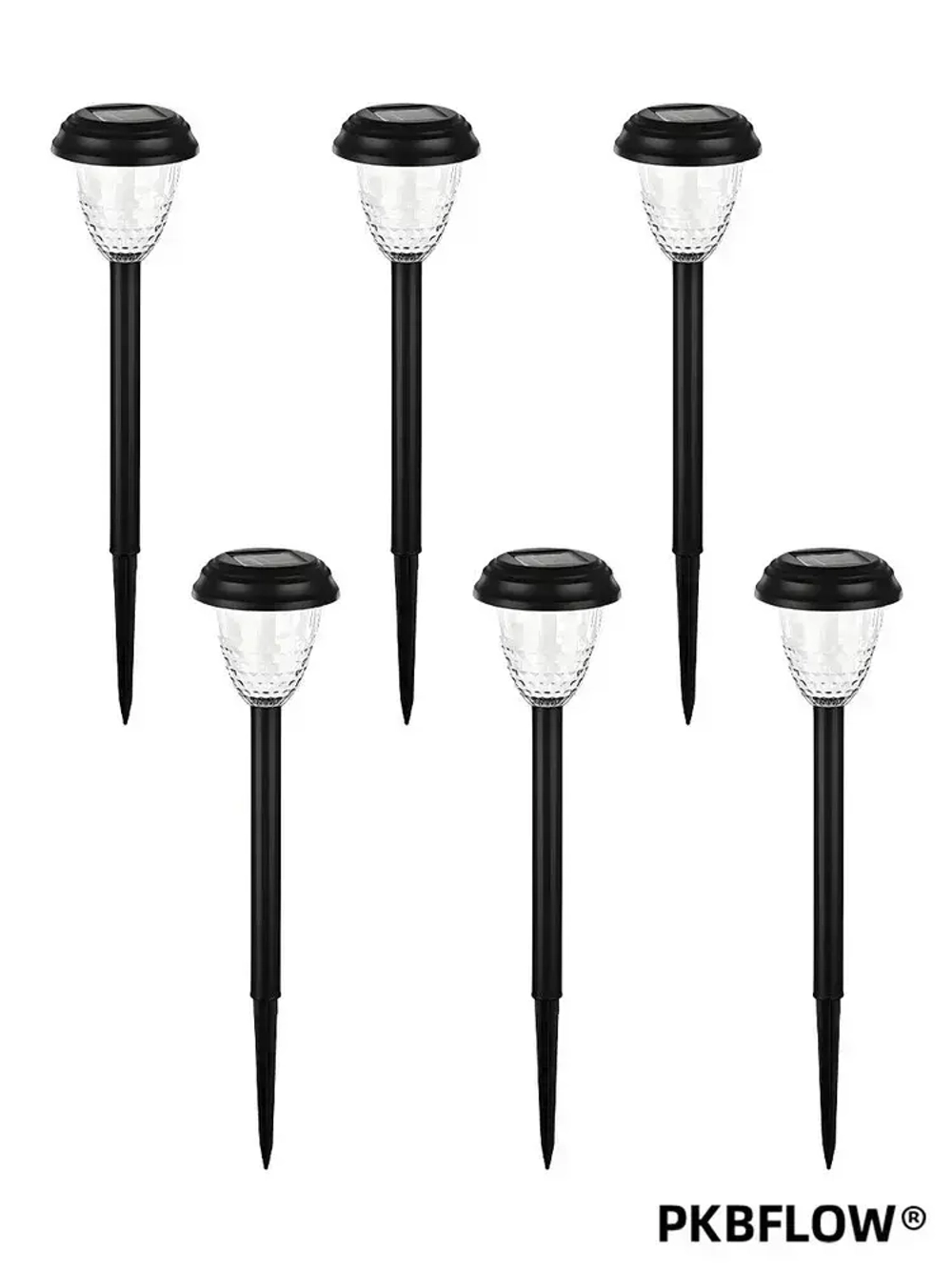 PKBFLOW фонарики садовые на солнечных батареях,6 штук
