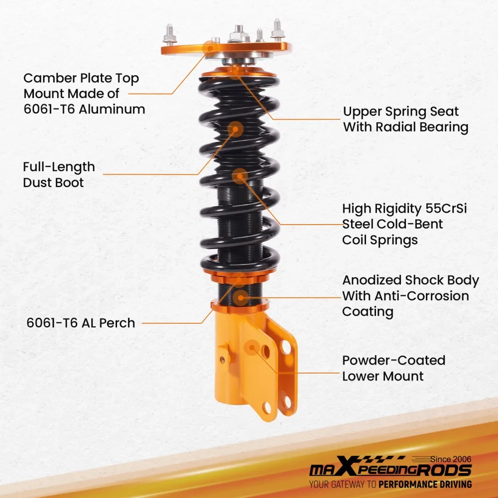 Adjustable Coilovers Suspension Lowering Kit подходит для автомобиля Subaru Impreza WRX 08-14