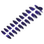 Ногти накладные на клеевых пластинах 24шт «ТЫПРЕКРАСНА!», цвет темно-синяя ночь, длина 2.3см