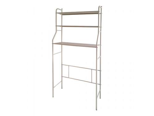 Стеллаж в ванную комнату широкий 68,5х26х156 см бежевый