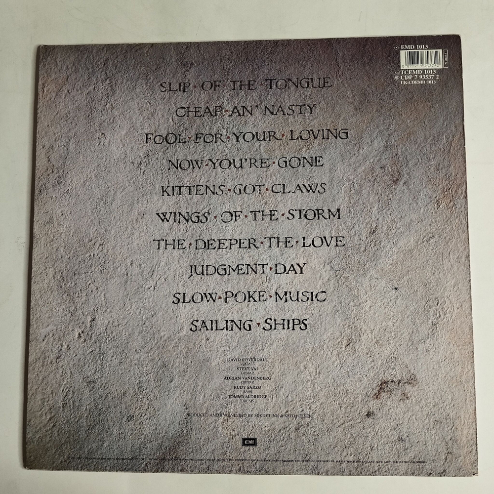 Винтажная виниловая пластинка LP Whitesnake Slip Of The Tongue (UK 1989)