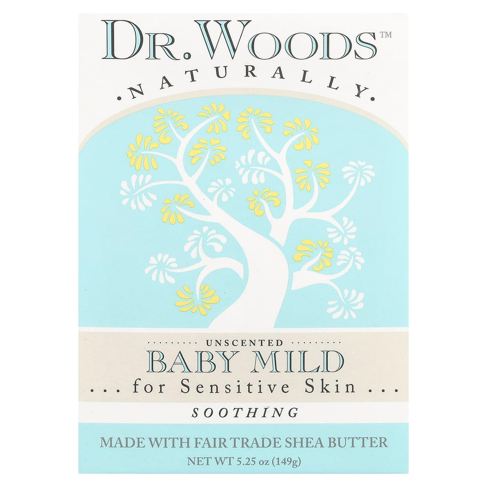 Dr. Woods, Мягкое детское мыло, успокаивающее, без запаха, 149 г (5,25 унции)