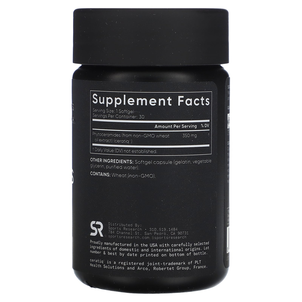 Sports Research, фитокерамиды для увлажнения кожи, 350 мг, 30 капсул