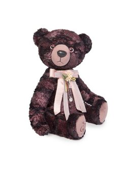 Мягкая игрушка Медведь БернАрт бордовый (металлик) 30см