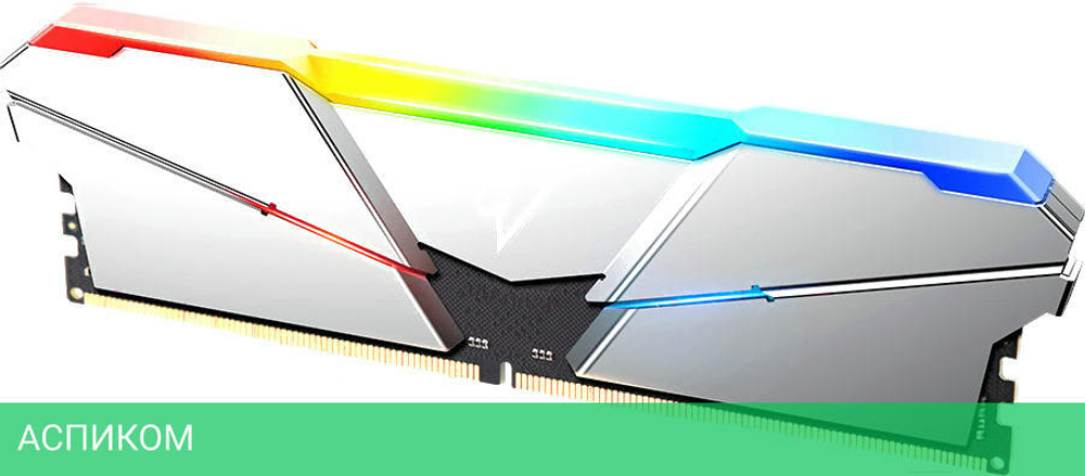 Оперативная память Netac Shadow RGB XMP Silver 32GB DDR5 (NTSRD5P56DP-32S)