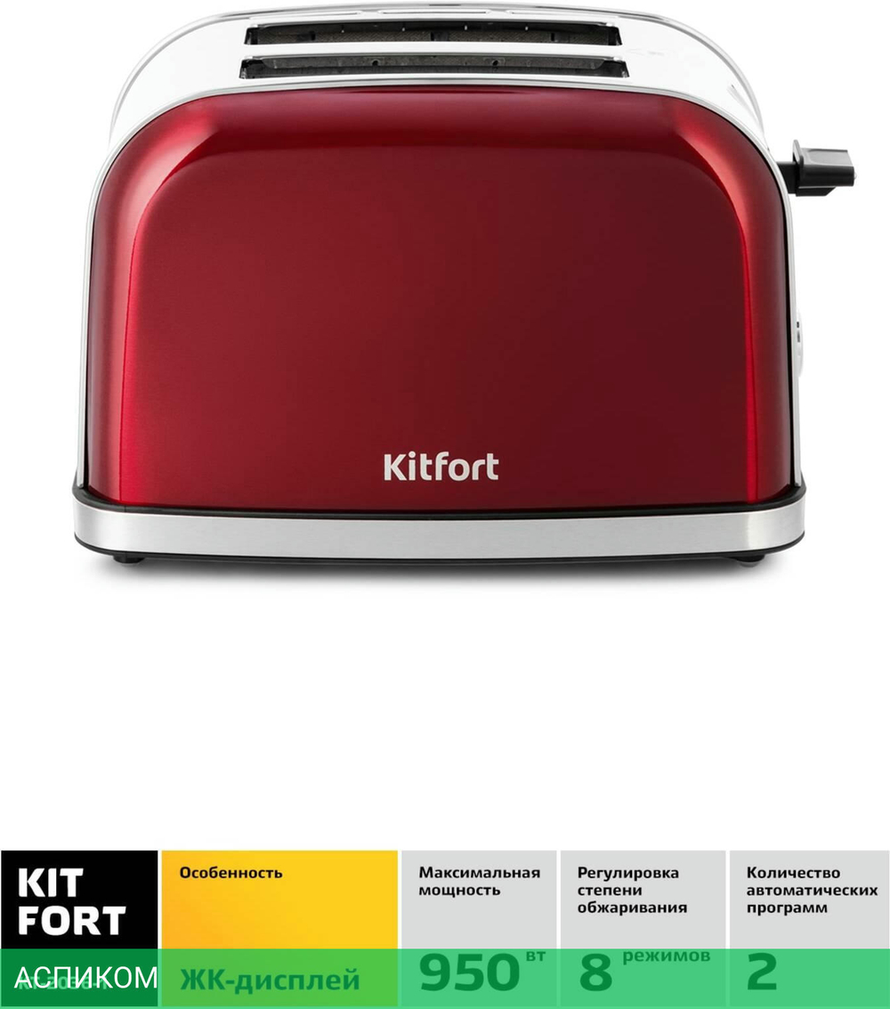 Тостер Kitfort KT-2036-1 красный