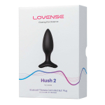 Черная анальная вибропробка 3,8см с управлением через приложение Lovense Hush 2 Anal Vibrating Butt Plug Size S Black