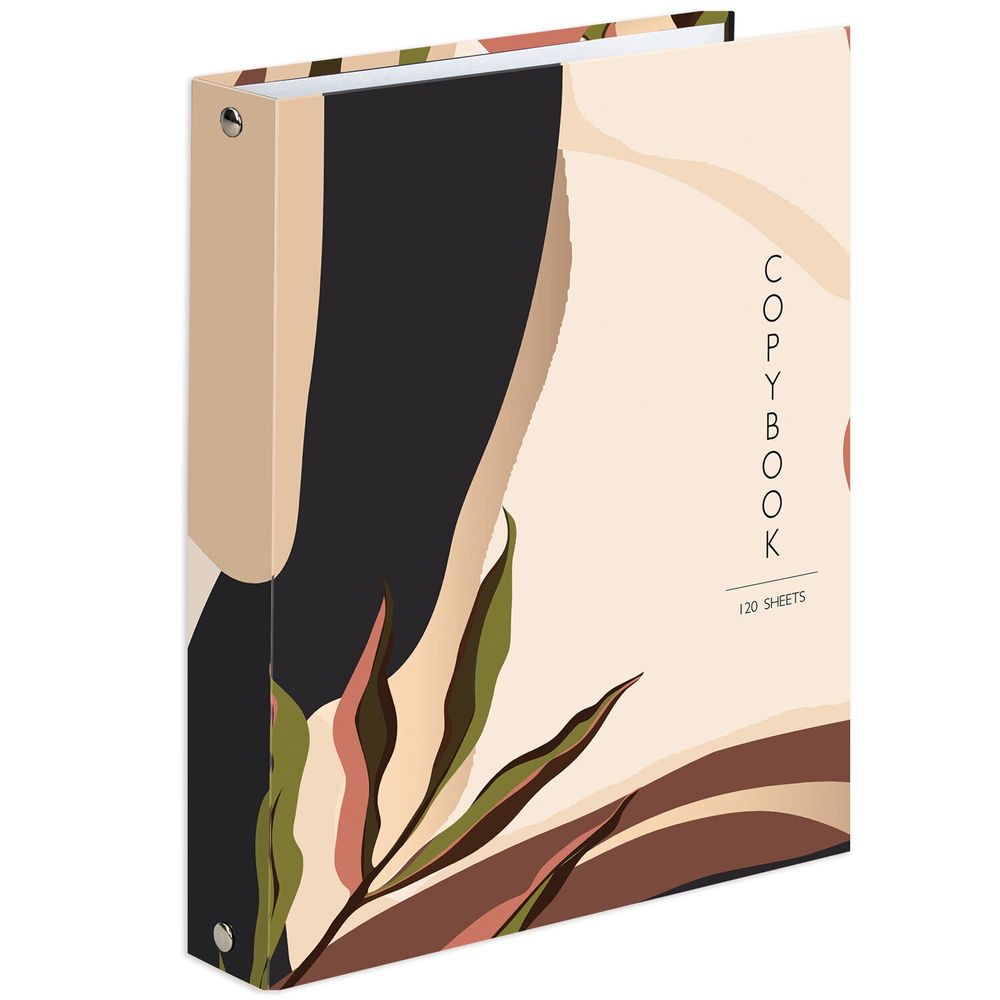 Тетрадь на кольцах А5 175х215 мм, 120 л., твердый картон, клетка, BRAUBERG, "Vision", 404075