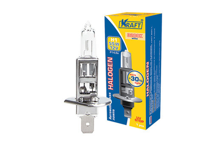 Автолампа 12V H1 55W Kraft +30%