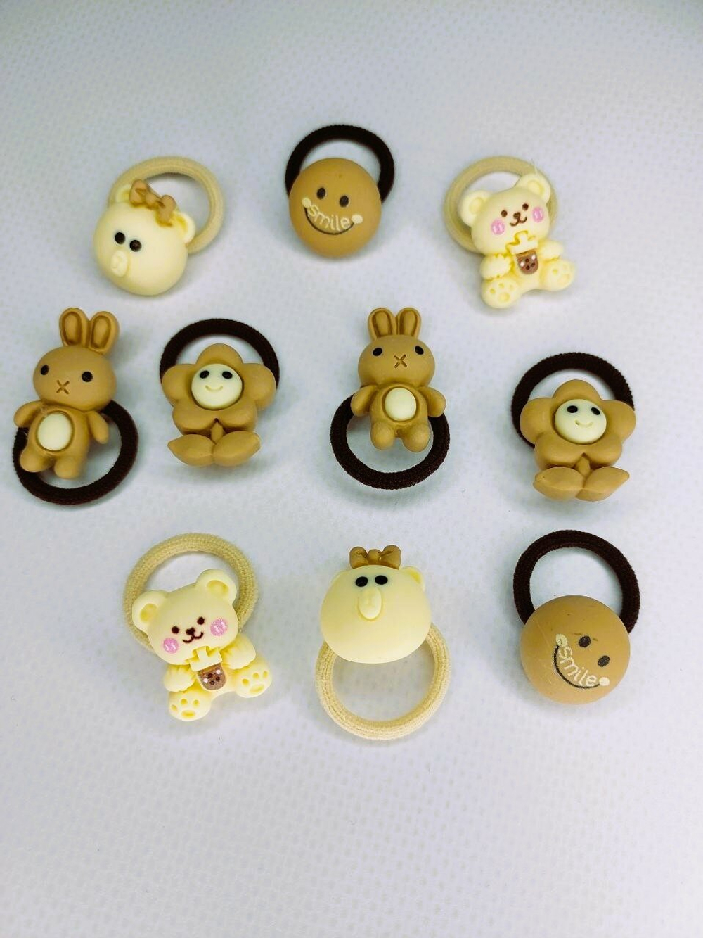 Набор резинок "Забавные животные", 10 штук, в пластиковой коробке