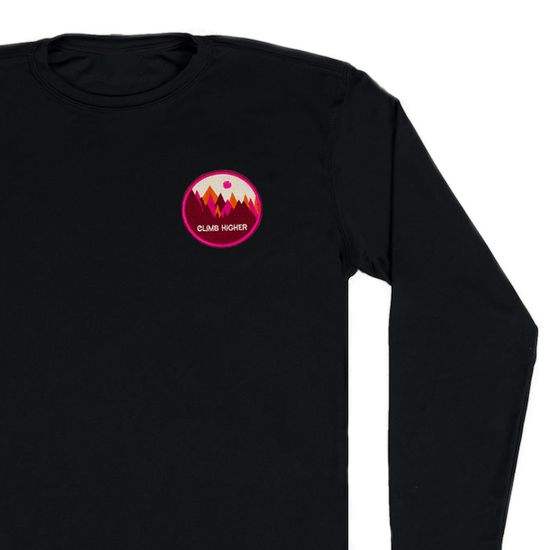 Нашивка термоаппликация на одежду и на рюкзак. Climb higher, Путешествия, Горы