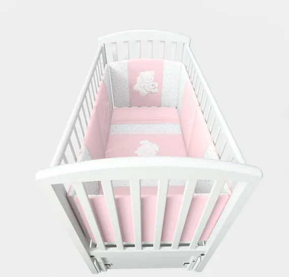 Набор в кровать для новорожденных Lollycottons Maks Bear, Розовый