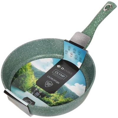 Сковорода алюминий, 26 см, антиприг, Daniks, Мрамор Олимп, зел, DFP-26-GRM-IND, индукц