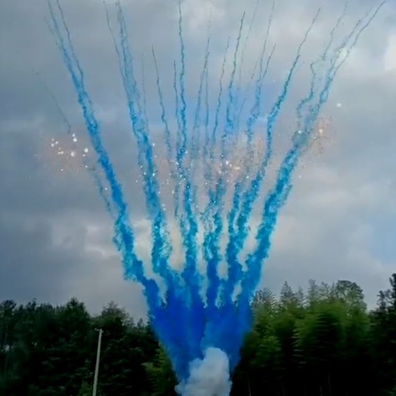 Дневная батарея салютов Он или Она? (МАЛЬЧИК) БСП0903612 (36/1,2) веер