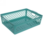 Корзина для хранения «Грация» бирюзовая 30,5х20,5х8,5см