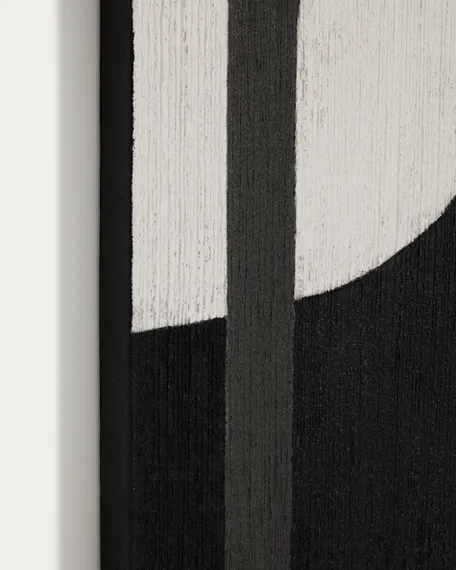 Абстрактная черно-белая картина Onure, 120 x 200 см