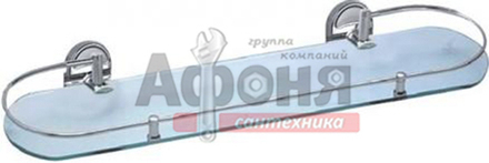 1907-1/L Полка 1-ая хром/стекло